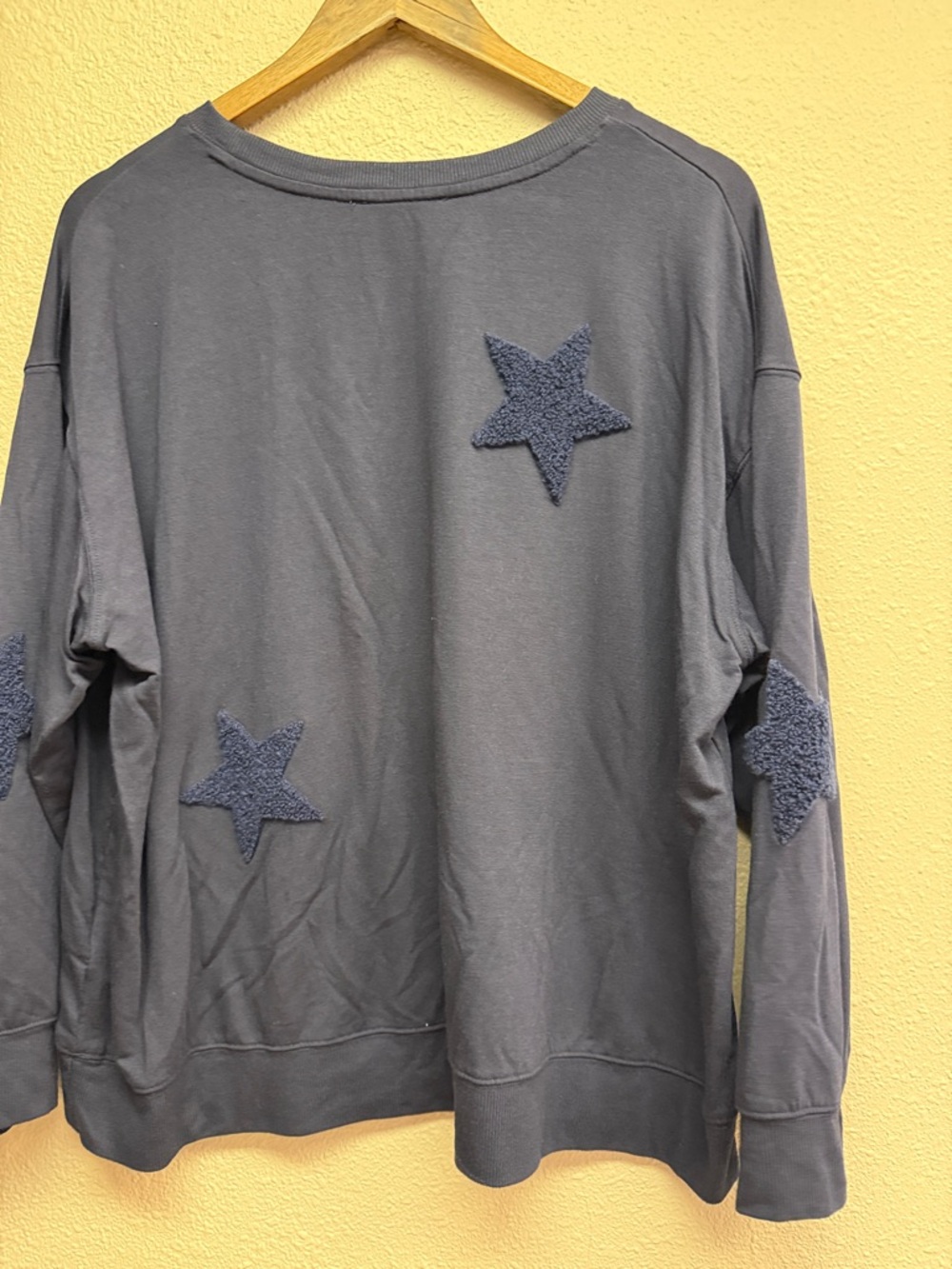 Workshop Republic Clothing Navy Blue Star Applique Sweatshirt - Picture 5 of 5